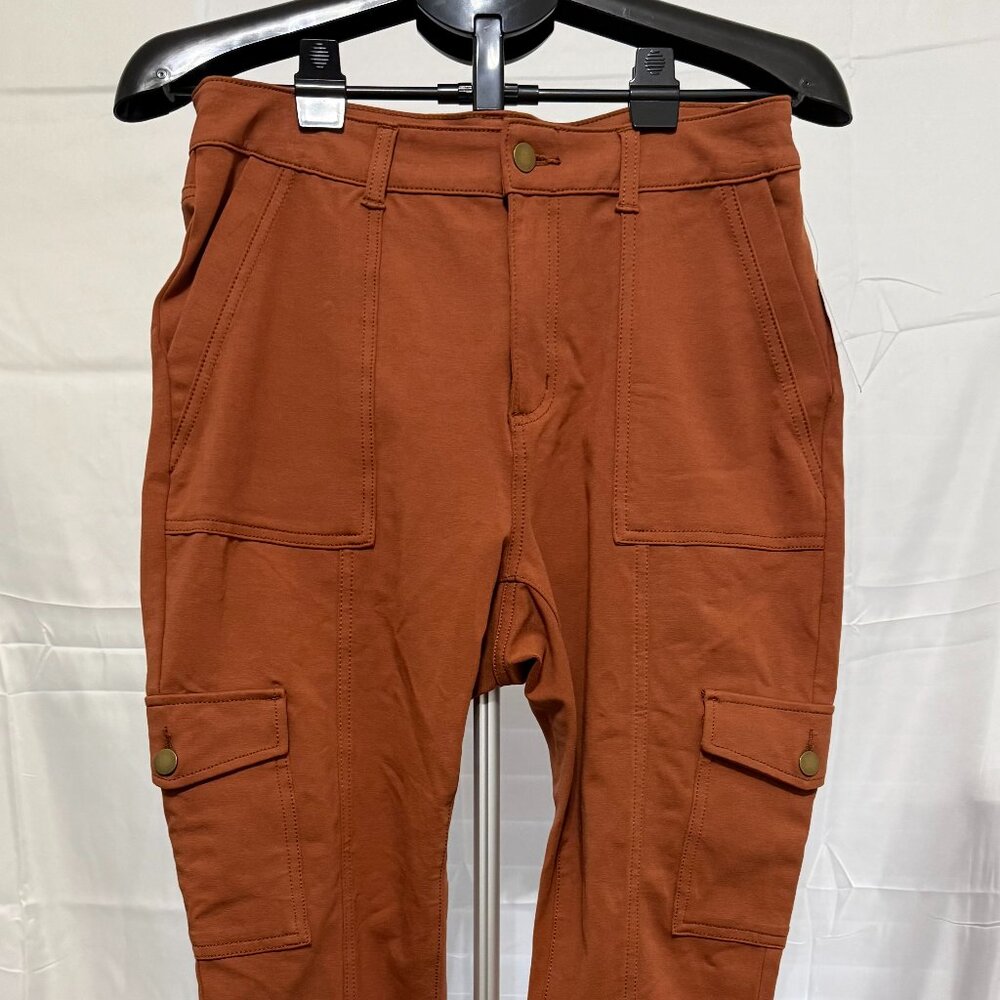 NWT Time And Tru Knit Cargo Pants Women's Size 12 - Cotton/Spandex - Brown